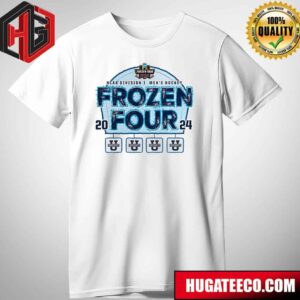 Men’s Fanatics Branded White 2024 NCAA Men’s Ice Hockey Frozen Four T-Shirt