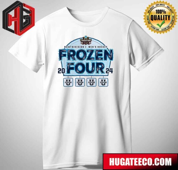 Men’s Fanatics Branded White 2024 NCAA Men’s Ice Hockey Frozen Four T-Shirt