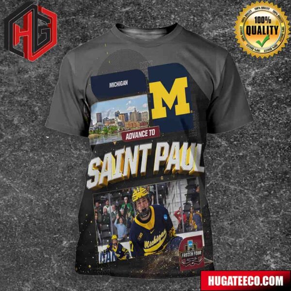 Michigan Is Going To Back To NCAA 2024 Men’s Frozen Four 3D T-Shirt