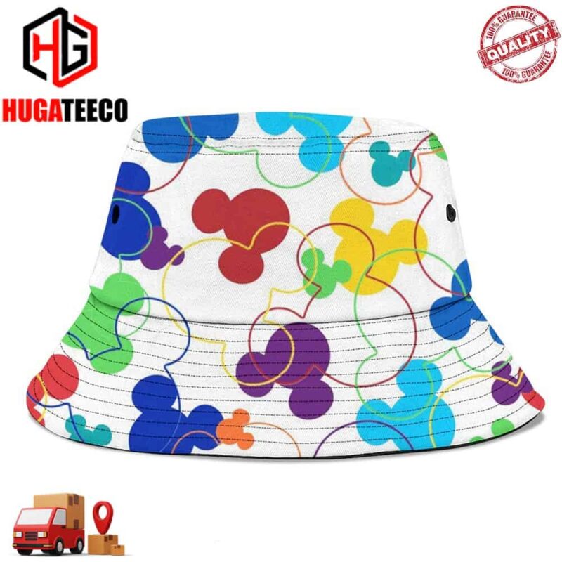 Mickey Emblem Crown Mickey Mouse Iconic Crown Summer Headwear Bucket Hat-Cap For Family
