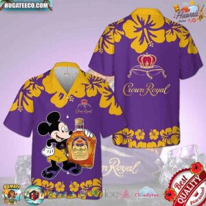 Mickey Mouse And Crown Royal Hawaiian Shirt