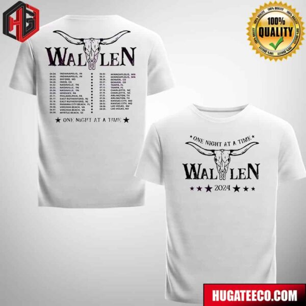 Morgan Wallen One Night At A Time Tour Schedule List 2024 Two Sides T-Shirt