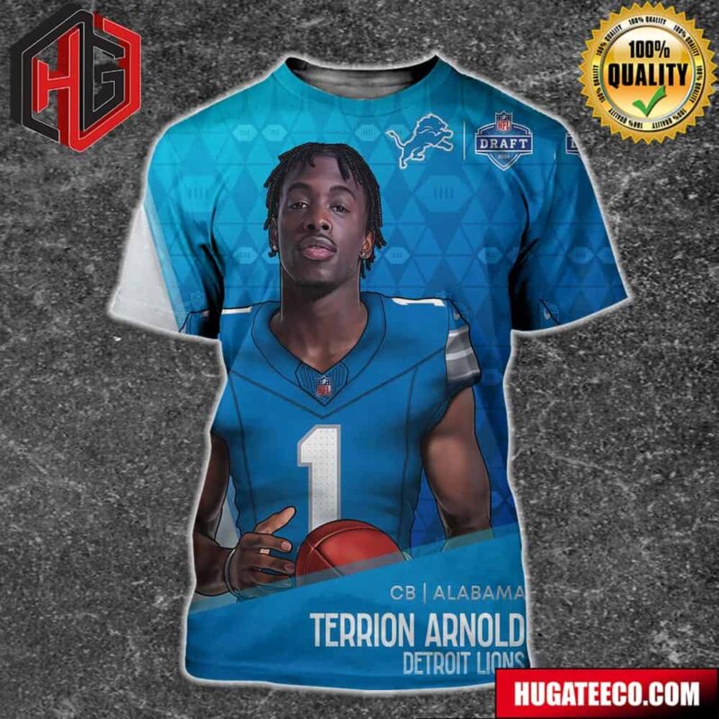 NFL Draft 2024 Cb Alabama Terrion Arnold Detroit Lions All Over Print Shirt