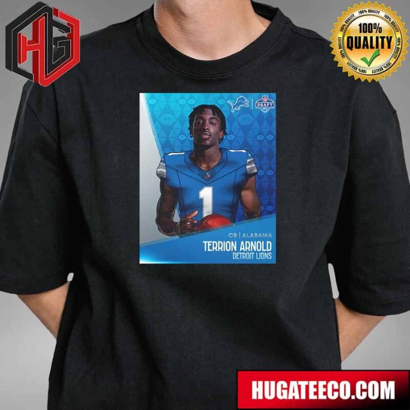 NFL Draft 2024 Cb Alabama Terrion Arnold Detroit Lions T-Shirt