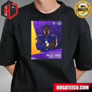 2024 NFL Draft Edge Alabama Dallas Turner Minnesota Vikings T-Shirt