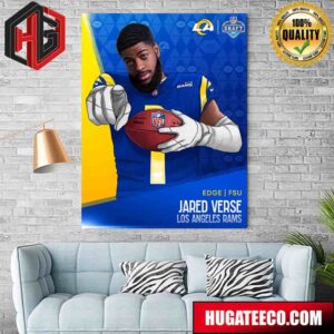 2024 NFL Draft Edge Fsu Jared Verse Los Angeles Rams Poster Canvas