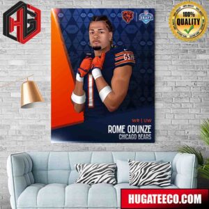 2024 NFL Draft New Home For Rome Odunze Chicago Bears Poster Canvas
