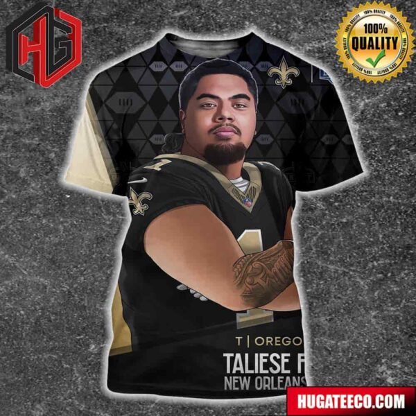 NFL Draft 2024 Oregon State Taliese Fuaga New Orleans Saints All Over Print Shirt