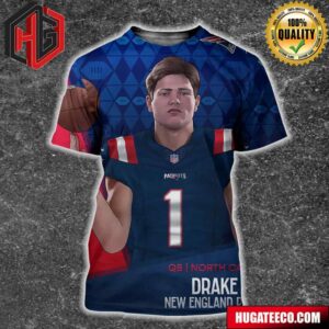NFL Draft 2024 Qb North Carolina Drake Maye New England Patriots All Over Print Shirt