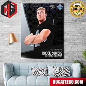 2024 NFL Draft Te Georgia Brock Bowers Las Vegas Raiders Poster Canvas