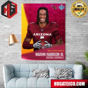 2024 NFL Draft Wr Ohio State Marvin Harrison Jr Arizona Cardinals Poster Canvas