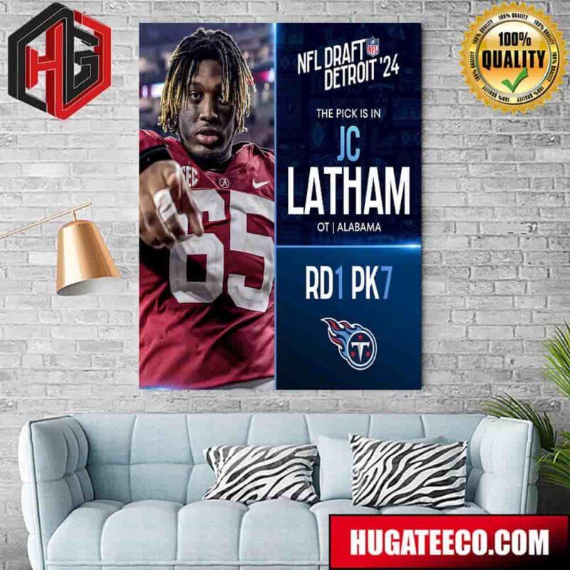 NFL Draft Detroit 24 The Pick Is In Michael Penix Jr Of Tennessee Titans Qb Washington Picks 7 Round 1 Poster Canvas