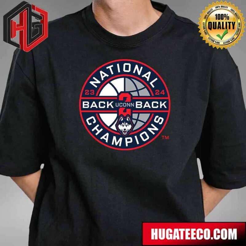 New Logo For Uconn Huskies Mens Basketball NCAA National Champions 2024 T-Shirt