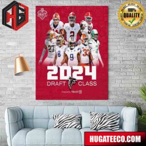 Newest Atlanta Falcons 2024 Draft Class Poster Canvas