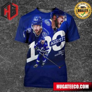 Nikita Kucherov Number 86 Hits 100 Assists Congratulations NHL Tampa Bay Lightning All Over Print Shirt