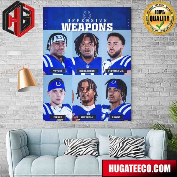 Offensive Weapons Indianapolis Colts NFL Poster Canvas