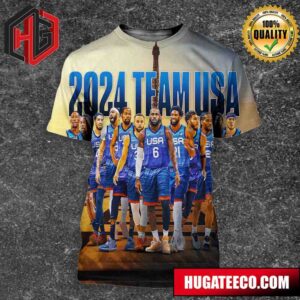 Official 2024 Team USA Basketball Roster For Fourth Olympic Games All Over Print Shirt
