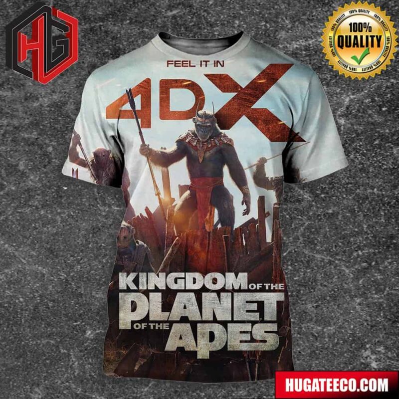 Official Poster For Kingdom Of The Planet Of The Apes Releasing In Theaters On May 10 3D T-Shirt