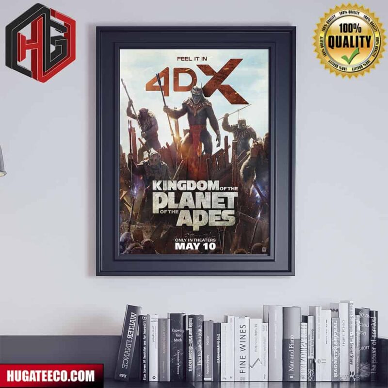 Official Poster For Kingdom Of The Planet Of The Apes Releasing In Theaters On May 10 Poster Canvas