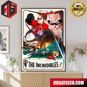 Officially Licensed Poster For Pixar The Incredibles Celebrating Its 20th Anniversary Poster Canvas