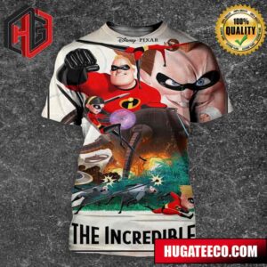 Officially Licensed Poster For Pixar The Incredibles Celebrating Its 20th Anniversary All Over Print Hoodie T-Shirt