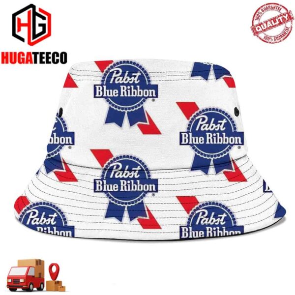 Pabst Blue Ribbon Azure Excellence Medal Historical Green Glory Blue Ribbon Summer Headwear Bucket Hat-Cap For Family