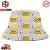 Pikachu PokemonLogo Pattern Yellow Background Summer Headwear Bucket Hat-Cap For Family