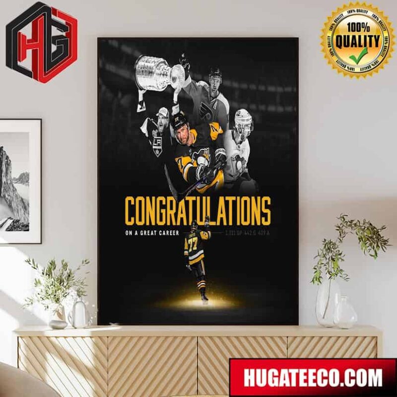 Pittsburgh Penguins A Long And Illustrious NHL Career For Jeff Carter Congratulations On A Great Career Poster Canvas