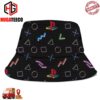 Playstation Logo Icon Neon Style Summer Headwear Bucket Hat-Cap For Family