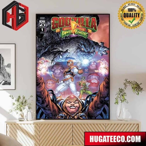 Poster For Godzilla Vs The Mighty Morphin Power Rangers II Poster Canvas