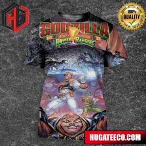 Poster For Godzilla vs The Mighty Morphin Power Rangers II All Over Print Hoodie T-Shirt