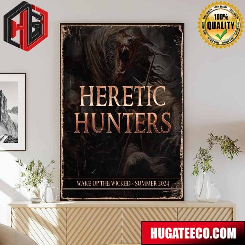 Powerwolf Show The Story Of Heretic Hunters Wake Up The Wicked Tour Summer 2024 Poster Canvas