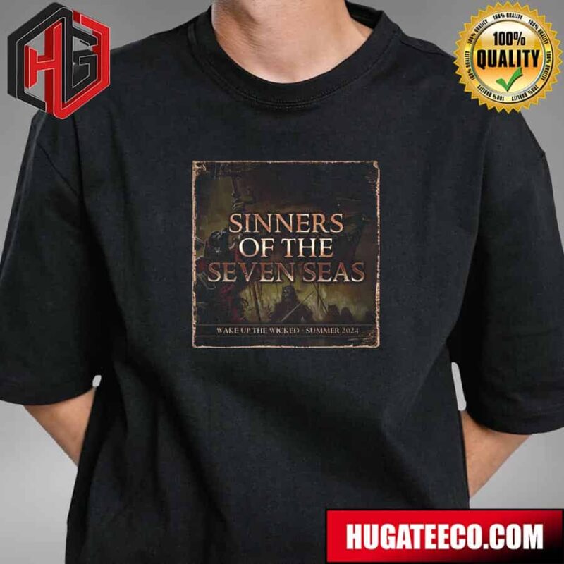 Powerwolf Sinners Of The Seven Seas Wake Up The Wicked Summer 2024 T-Shirt