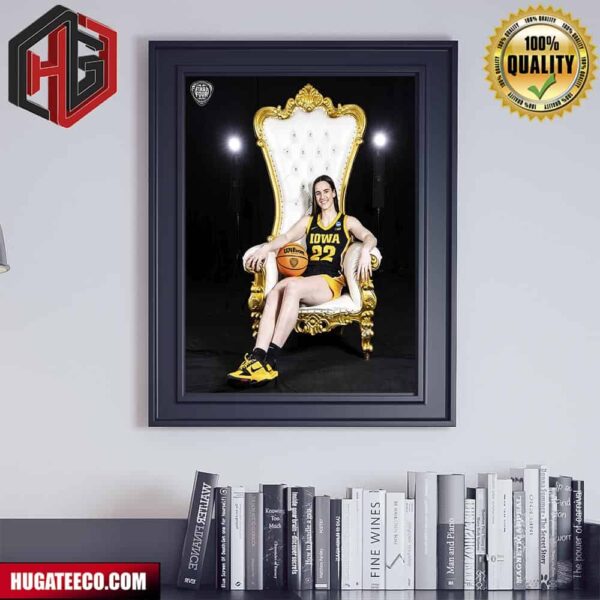 Queen Of Iowa Hawkeyes Caitlin Clark NCAA March Madness Final Four Poster Canvas