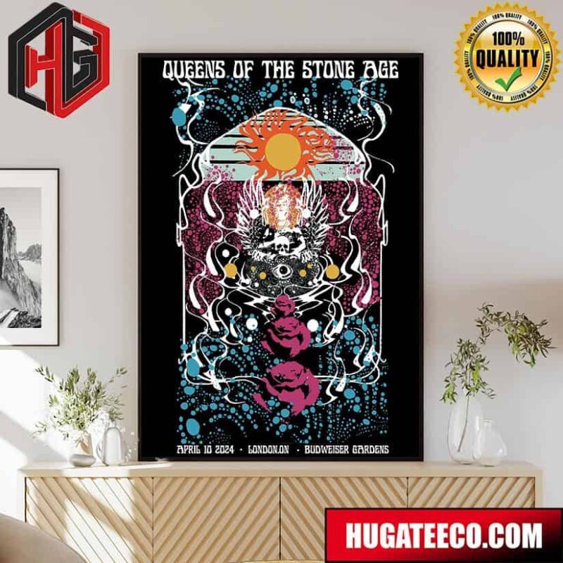 Queen Of The Stone Age Show At London Tonite April 10th 2024 Budweiser Gardens Poster Canvas