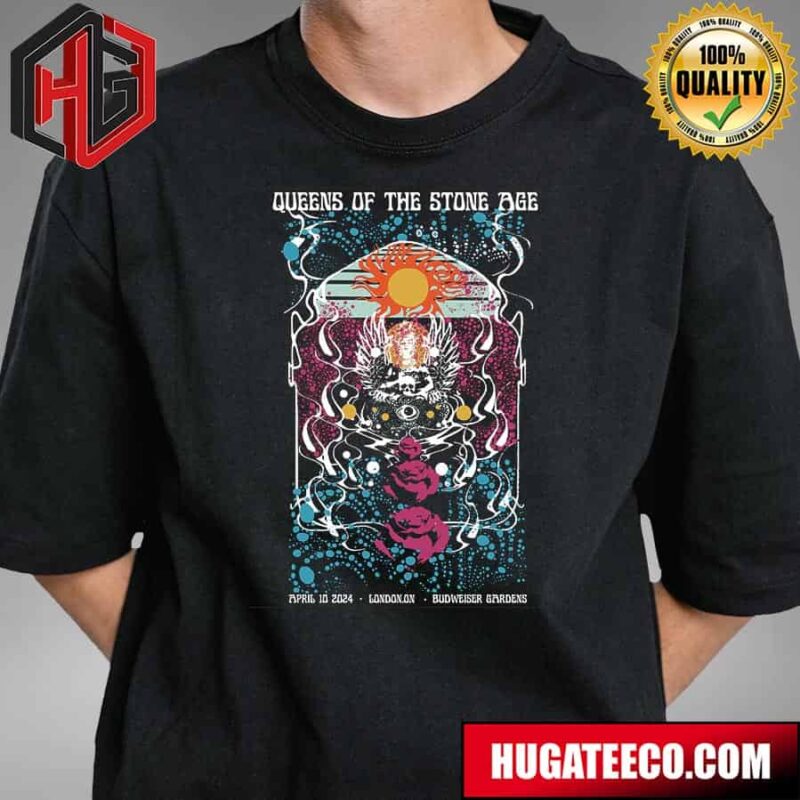 Queen Of The Stone Age Show At London Tonite April 10th 2024 Budweiser Gardens T-Shirt