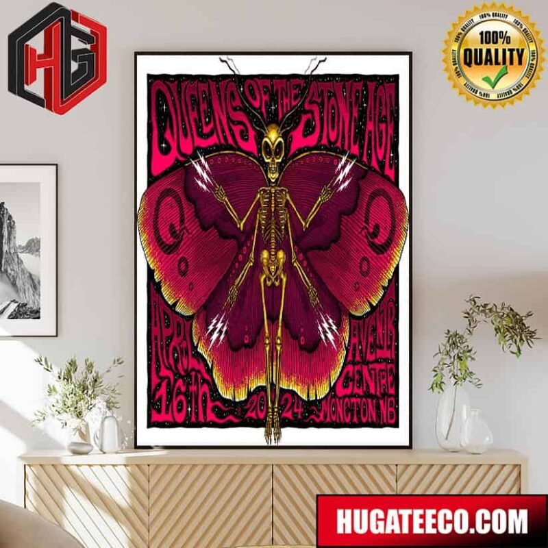 Queens Of The Stone Age April 16th 2024 At Moncton Avenir Centre Nb Tour Poster Canvas