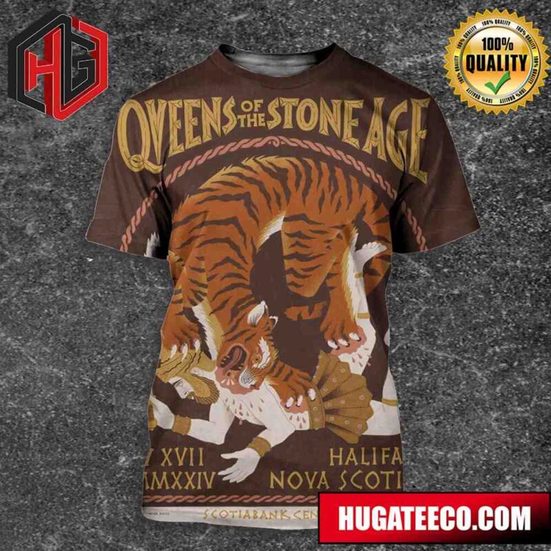 Queens Of The Stone Age April 17 2024 With The Struts Halifax Nova Scotia Scotiabank Centre All Over Print Shirt