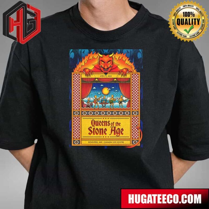 Queens Of The Stone Age Show At The Winnipeg Mb Canada Life Center On April 5 2024 T-Shirt
