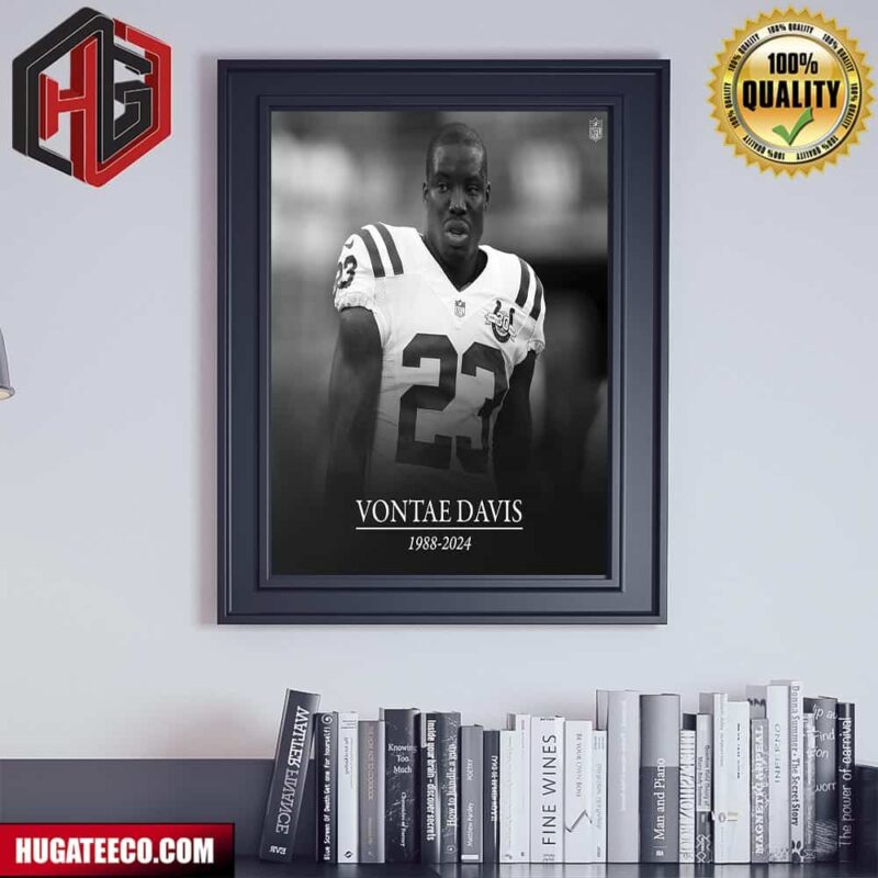 Rest In Peace Vontae Davis NFL 1988-2024 Poster Canvas