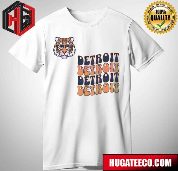 Retro Detroit Tigers Baseball Tiger Logo MLB Team T-Shirt