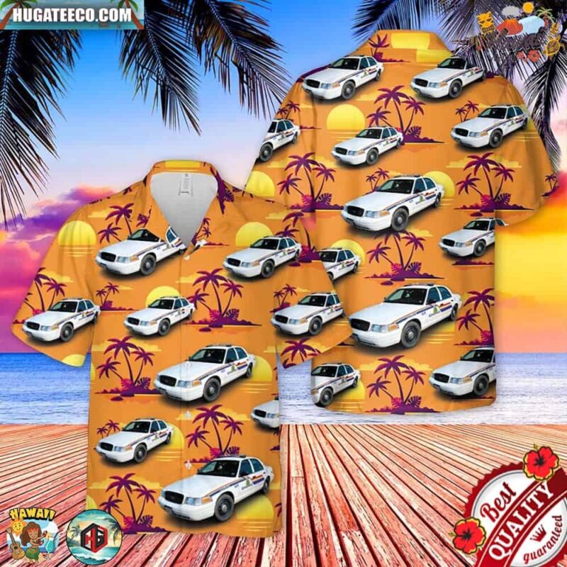 Royal Canadian Mounted Police Ford Crown Victoria Hawaiian Shirt And Short