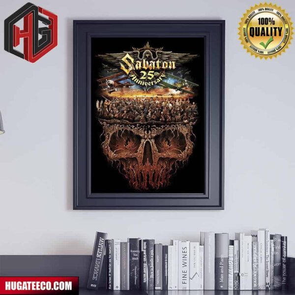 Sabaton 25th Anniversary Back Patch Poster Canvas