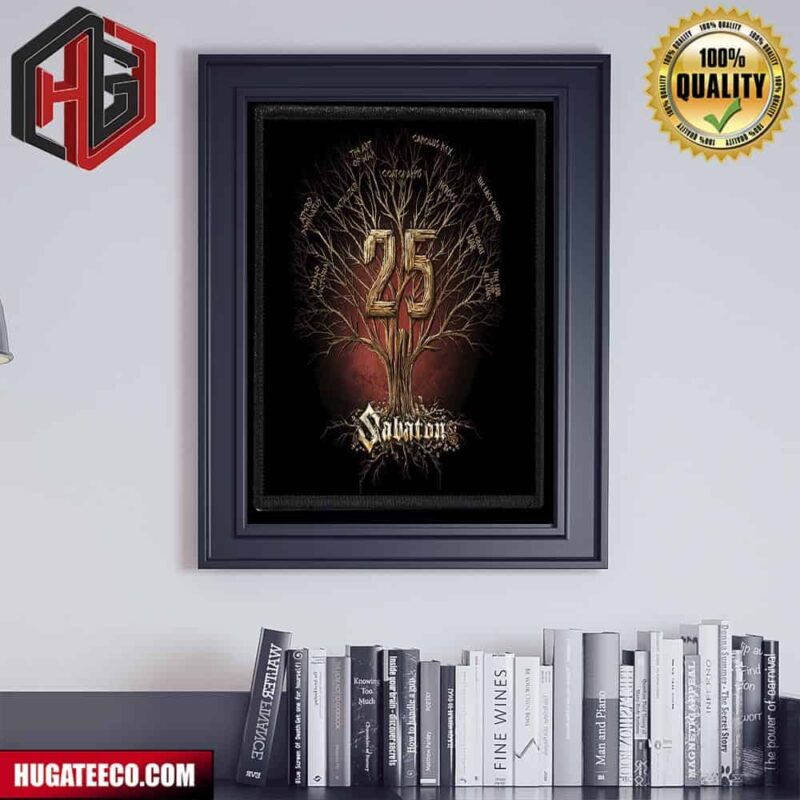 Sabaton 25th Anniversary Golden Tree Poster Canvas