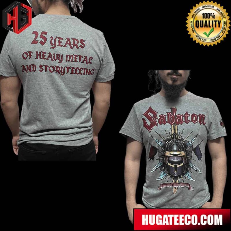 Sabaton 25th Anversary Heavy Metal And Storytelling Metalizer Special Edition Two Sides T-shirt