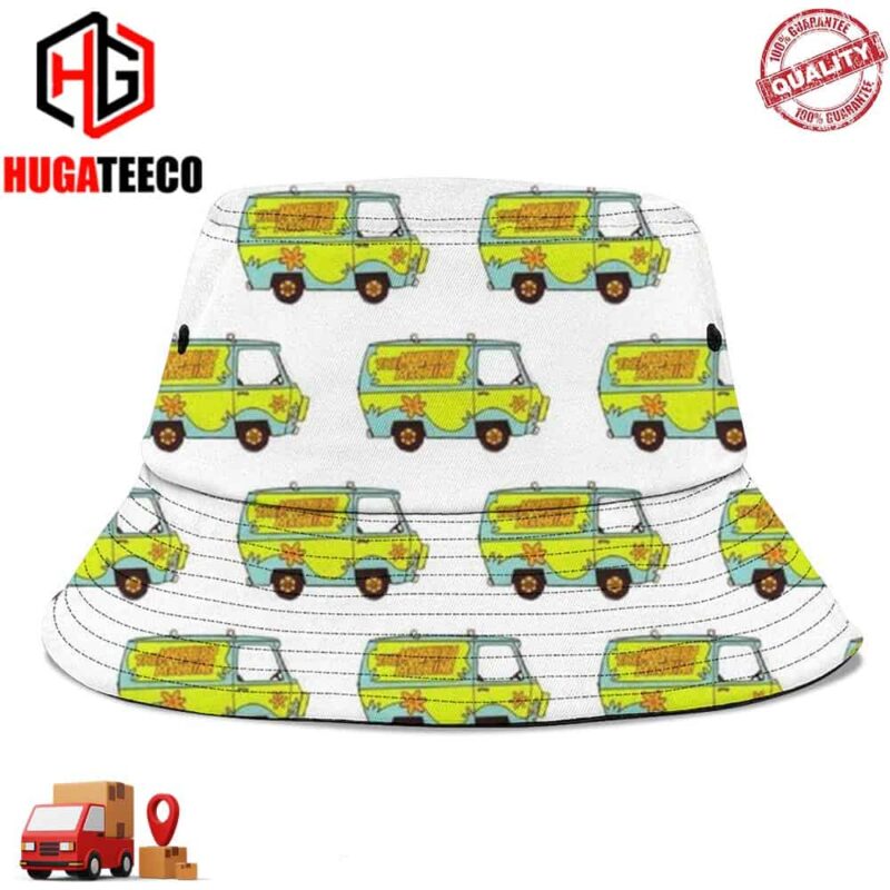 Scooby Doo The Mystery Machine Pattern Summer Headwear Bucket Hat-Cap For Family