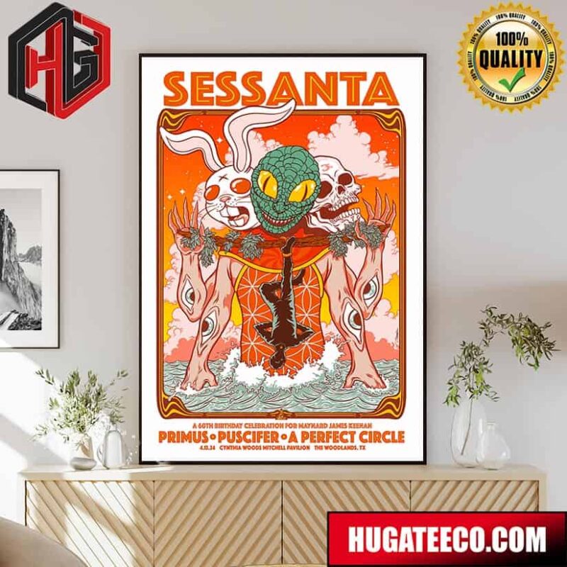Sessanta Performance At The Cynthia Woods Mitchell Pavilion With Primus Puscifer A Perfect Circle Poster Canvas