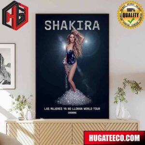 Shakira Las Mujeres Ya No Lloran World Tour 2024 Portrait Poster Canvas Poster Canvas
