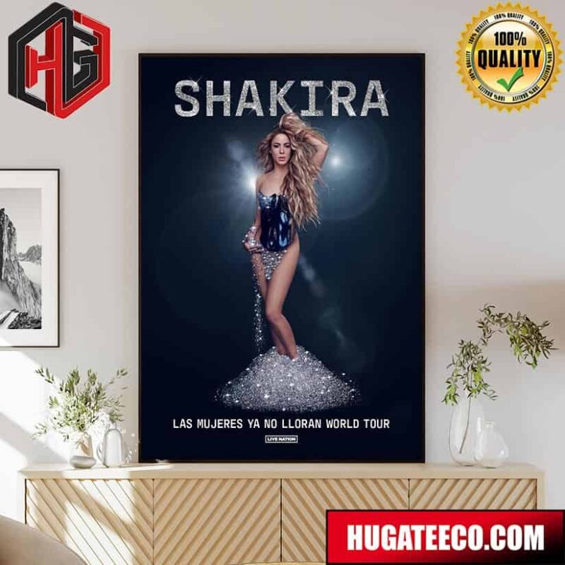 Shakira Las Mujeres Ya No Lloran World Tour 2024 Portrait Poster Canvas Poster Canvas