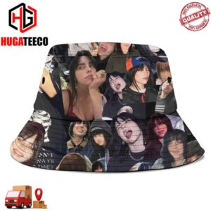 Singer Billie Eilish And Her Seductive Expressions Summer Headwear Bucket Hat-Cap For Family